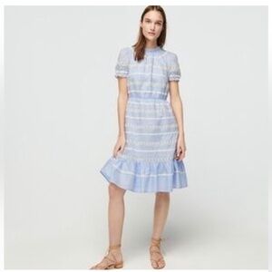 J.Crew size 6 Daisy chain dress in faded peri color cotton Lace Preppy Classic